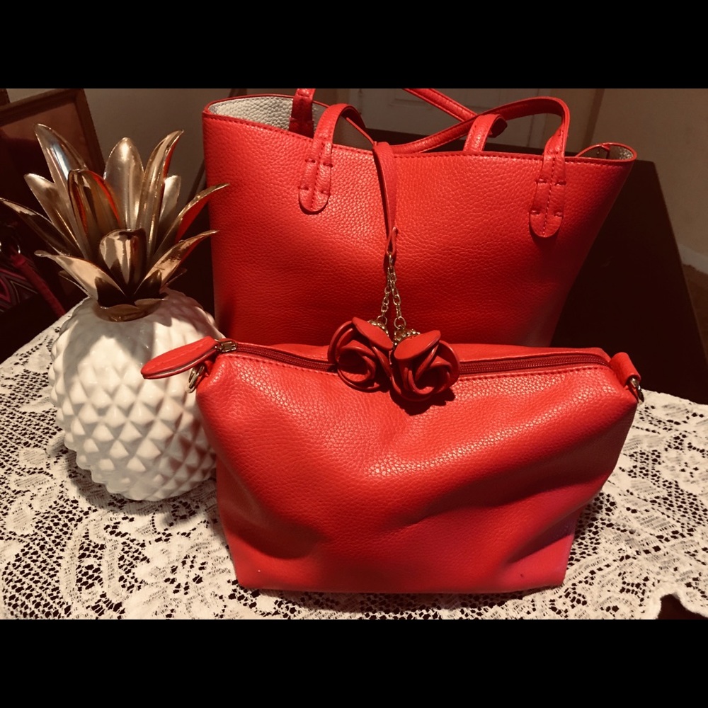 Hot Pink Bag with crystals
